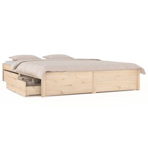 vidaXL Estrutura de cama com gavetas 200x200 cm