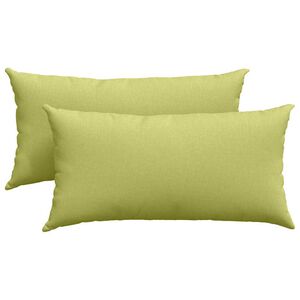 vidaXL Travesseiros de Sof&aacute; 2 pcs Verde Claro 80 x 40 cm tecido