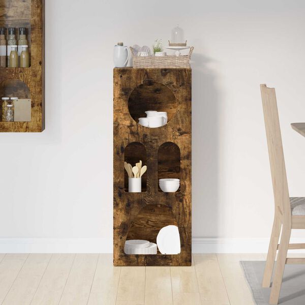 vidaXL Buffet Carvalho Defumado 40 x 35 x 100,5 cm Madeira processada