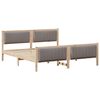 vidaXL Estrutura da cama com cabeceira Marrom e taupe 180 x 200 cm