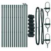 vidaXL Poste de Cerca Verde 25 x 0,6 m (malha de 40 x 40 mm) A&ccedil;o e PVC
