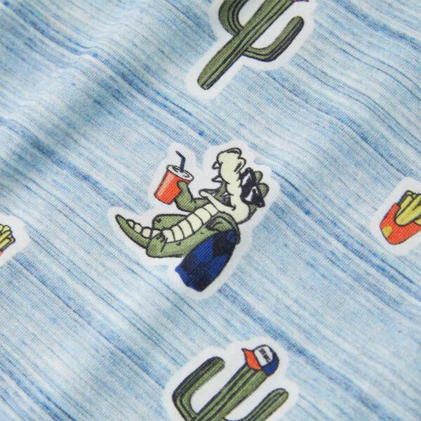 T-shirt de crian&ccedil;a mistura de azuis 140