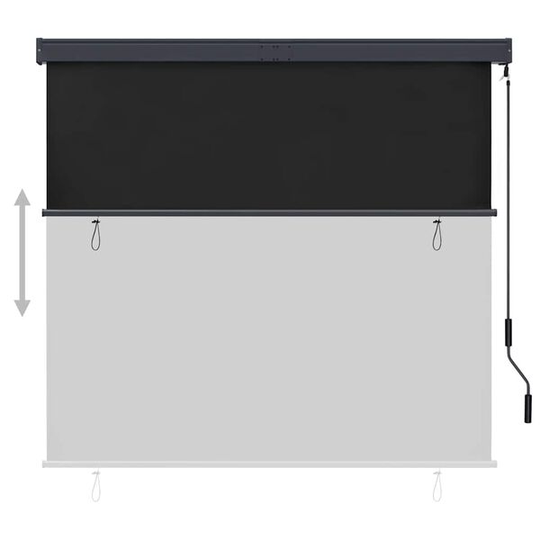 vidaXL Estore de rolo para exterior 160x250 cm antracite