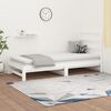 vidaXL Sofá-cama de puxar 2x(90x200) cm pinho maciço branco