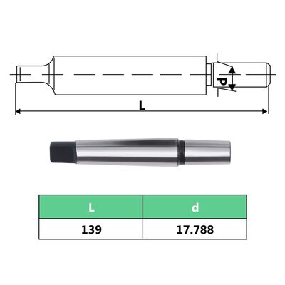 vidaXL Porta-brocas de libertação rápida MT2-B18 16 mm de aperto