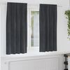vidaXL Cortinas opacas 2 pcs Cinzento-claro 140 x 175 cm Veludo