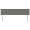 vidaXL Cabeceiras cinzento-escuro 200x5x78/88 cm tecido
