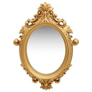 vidaXL Espelho de parede estilo castelo 56x76 cm dourado