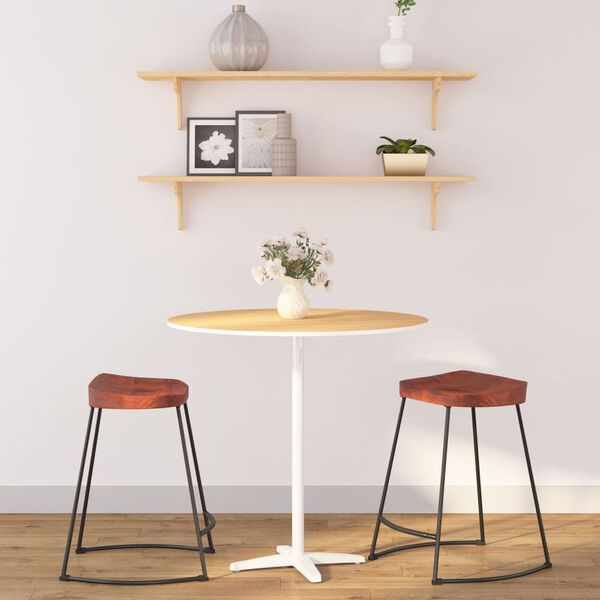vidaXL Bancos de bar Gavin 2 pcs 45x38x53 cm madeira mangueira maci&ccedil;a