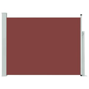 vidaXL Toldo lateral retr&aacute;til para p&aacute;tio 140x500 cm castanho