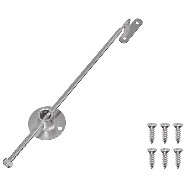 vidaXL Dobradi&ccedil;a de Barra 439 pcs Prateado Ferro