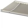 vidaXL Toldo retr&aacute;til manual com postes 6x3 m cor creme
