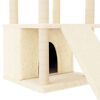 vidaXL &Aacute;rvore para gatos c/ postes arranhadores sisal 133 cm cor creme