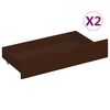 vidaXL Estrutura de cama c/ 2 gavetas 160x200 cm pinho castanho-escuro