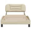 vidaXL Estrutura de cama sem colch&atilde;o Hvar 100x200 cm tecido cor creme