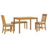 vidaXL Conjunto de sala de jantar 4 unid. Bege
