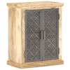 vidaXL Aparador com portas de a&ccedil;o 60x35x75 cm madeira mangueira maci&ccedil;a