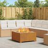 vidaXL Fire Pit Castanho 80 x 80 x 40 cm A&ccedil;o resistente &agrave;s intemp&eacute;ries