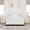 vidaXL Estrado de cama plataforma Creme 140 x 200 cm