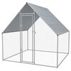 vidaXL Galinheiro de exterior em a&ccedil;o galvanizado 2x2x1,92 m