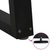 vidaXL Pernas para mesa de jantar em V 3 pe&ccedil;as, preto, 80x(72-73,3) cm, a&ccedil;o