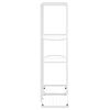 vidaXL Suporte de vasos c/ 4 prateleiras 43x22x76 cm metal branco