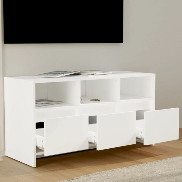 vidaXL M&oacute;vel de TV 102x37,5x52,5 cm derivados de madeira branco