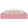 vidaXL Ottoman Bed Frame No Colchão Rosa 120x200 cm Veludo