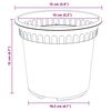 vidaXL Vaso Redondo para Flores 24 pcs Preto &Oslash; 15 x 12 cm Pl&aacute;stico
