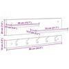 vidaXL Cabideiro de Parede Branco 90 x 15 x 36 cm Madeira processada