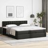 vidaXL Cama otomana com colch&otilde;es&LEDs 180x200cm couro artificial preto