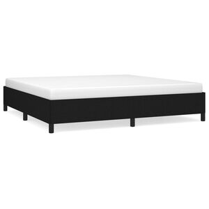 vidaXL Estrutura de cama sem colch&atilde;o 200x200 cm tecido preto