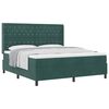 vidaXL Cama Box com colch&atilde;o Verde Escuro 180 x 200 cm Veludo