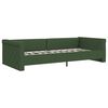 vidaXL Sof&aacute;-cama c/ sa&iacute;da USB 90x200 cm tecido verde-escuro