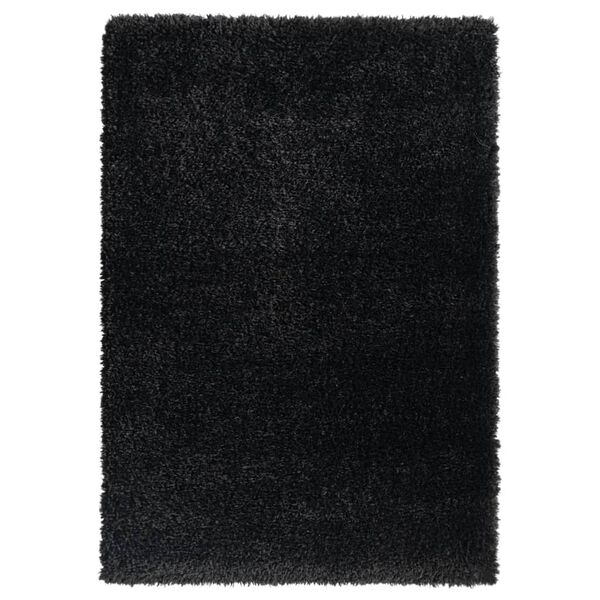 vidaXL Tapete shaggy de pelo alto com 50 mm 120x170 cm preto