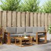 vidaXL Conjunto de Sof&aacute;s para Exterior 5 pcs Cinza Natural e Claro