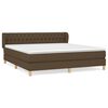 vidaXL Cama com molas/colch&atilde;o 180x200 cm tecido castanho-escuro