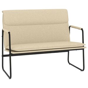 vidaXL Banco 100x64x80 cm tecido cor creme