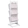 vidaXL Prateleira de cestos de 3 n&iacute;veis 35x35x102 cm madeira floral