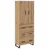 vidaXL Buff&ecirc; 2 pcs Carvalho Artesanal 69,5 x 34 x 180 cm