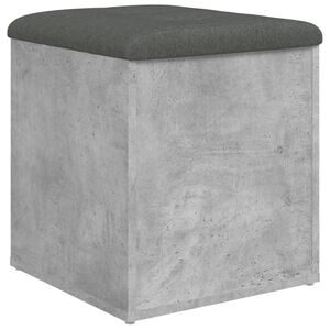 vidaXL Banco de arruma&ccedil;&atilde;o 42x42x45cm derivados madeira cinzento sonoma