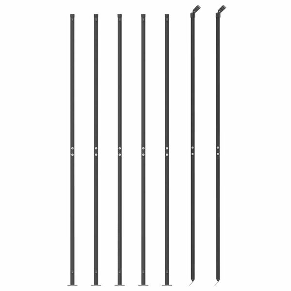 vidaXL Cerca de malha de arame com flange 2,2x10 m antracite
