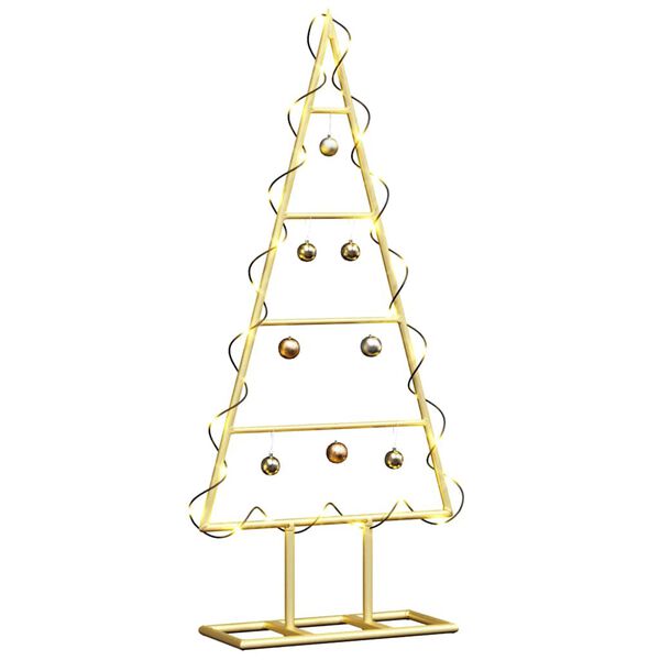 vidaXL Árvore de Natal para decoração 60 cm metal preto