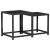 vidaXL Mesas de centro 2 pcs MDF preto