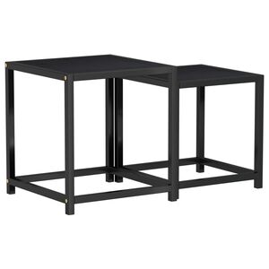 vidaXL Mesas de centro 2 pcs MDF preto