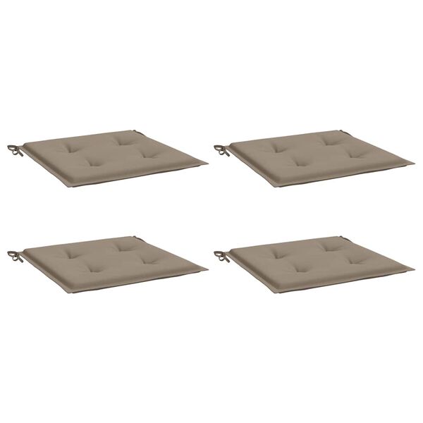 vidaXL Almofad&otilde;es p/ cadeiras de jardim 4 pcs oxford cinza-acastanhado