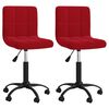 vidaXL Cadeiras de jantar giratórias 2 pcs veludo vermelho tinto