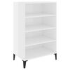 vidaXL Aparador 57x35x90 cm derivados de madeira branco brilhante