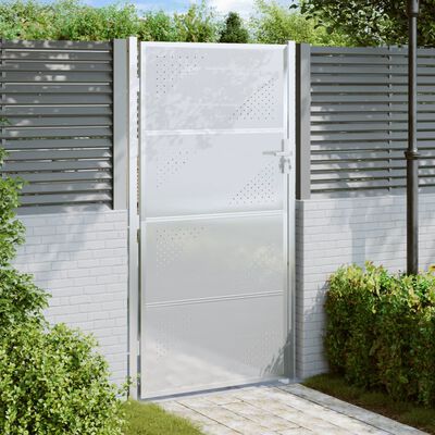 vidaXL Portão de jardim 100x180 cm aço inoxidável