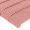vidaXL Cabeceira de cama 2 pcs veludo 72x5x78/88 cm rosa